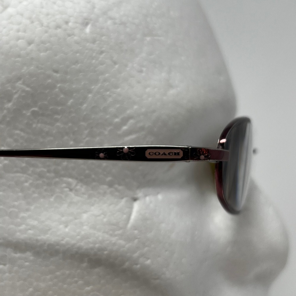 Coach Nancy 413AF Shiny Bordeaux Titanium Floral Eyeglass Frames Only - Picture 6 of 10